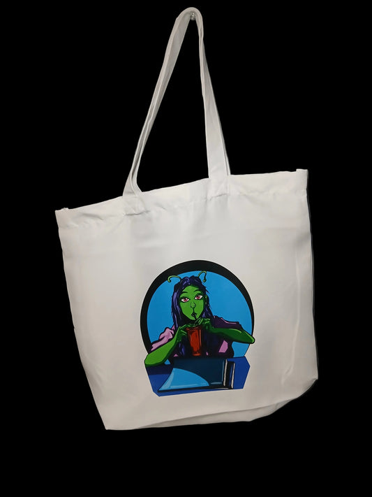 Canvas Tote Bag - Alien Girl