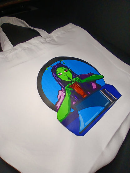 Canvas Tote Bag - Alien Girl