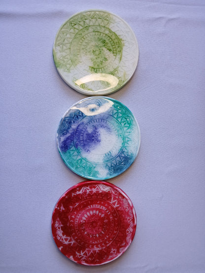 Watercolor Mandalas - Single Coasters