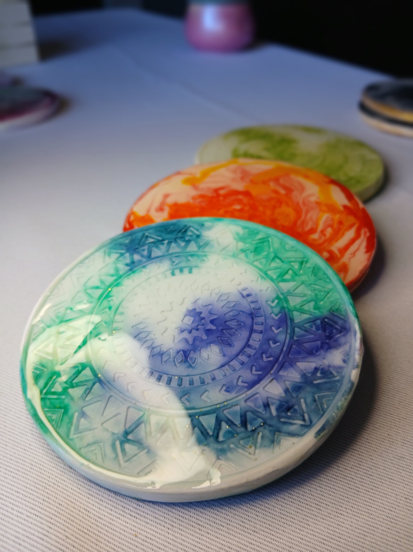 Watercolor Mandalas - Single Coasters