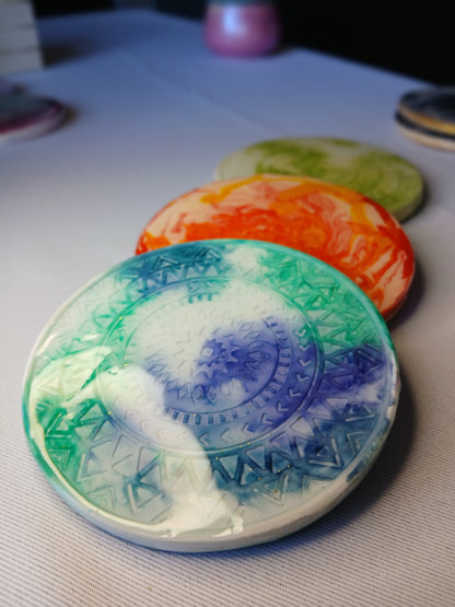 Watercolor Mandalas - Single Coasters